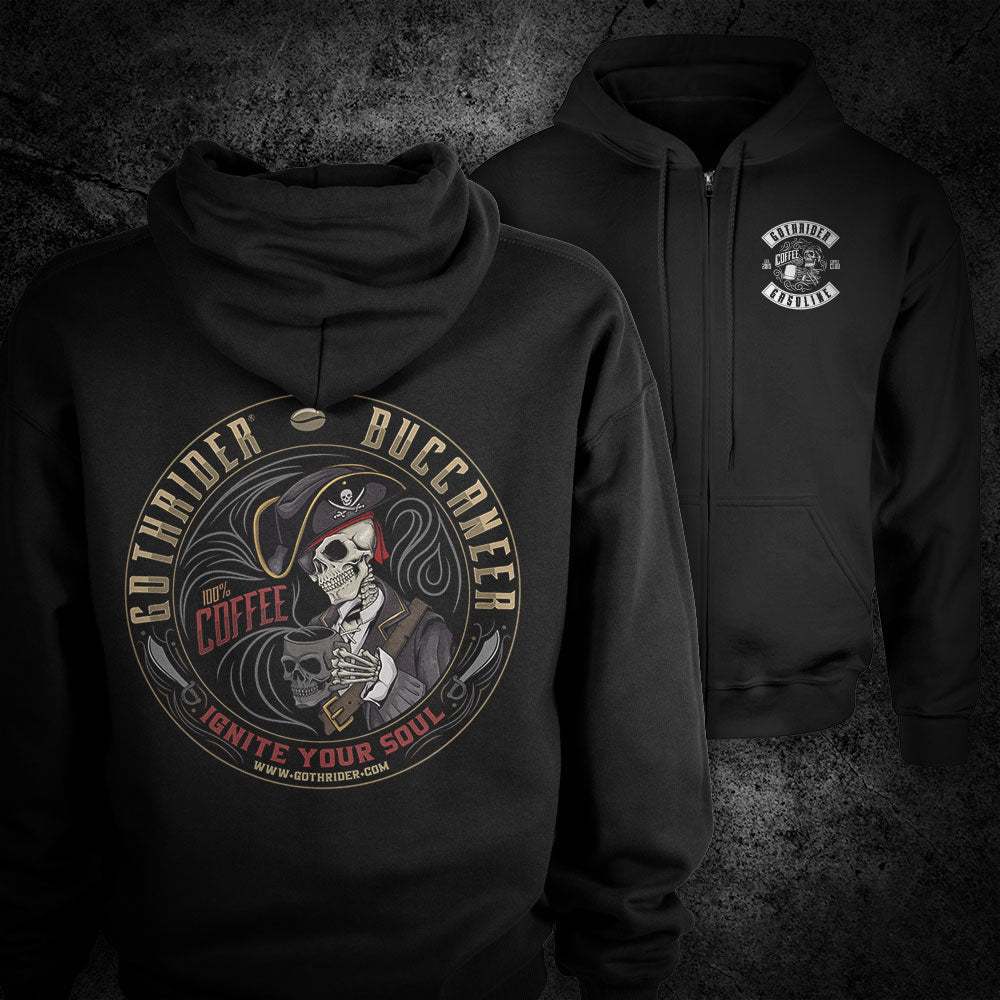 Buccaneer Coffee Hoodie - GothRider Brand