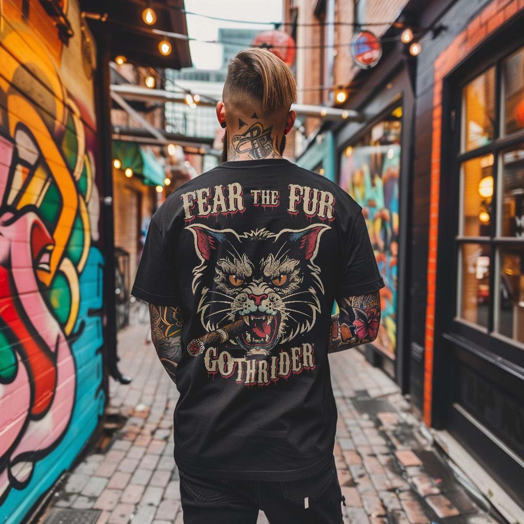 Fear The Fur Unisex T-Shirt - GothRider Brand