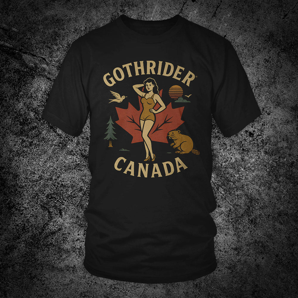 GothRider Canada Summer Pin - Up Unisex T-Shirt - GothRider Brand