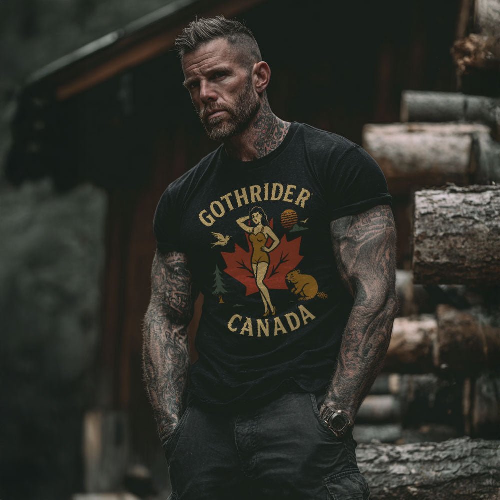 GothRider Canada Summer Pin - Up Unisex T-Shirt - GothRider Brand