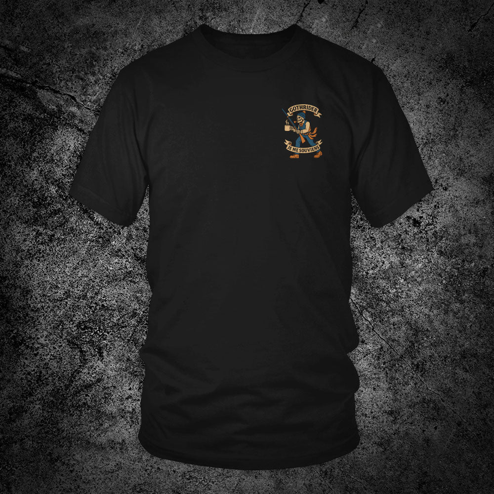 GothRider Je Me Souviens Unisex T-Shirt - GothRider Brand