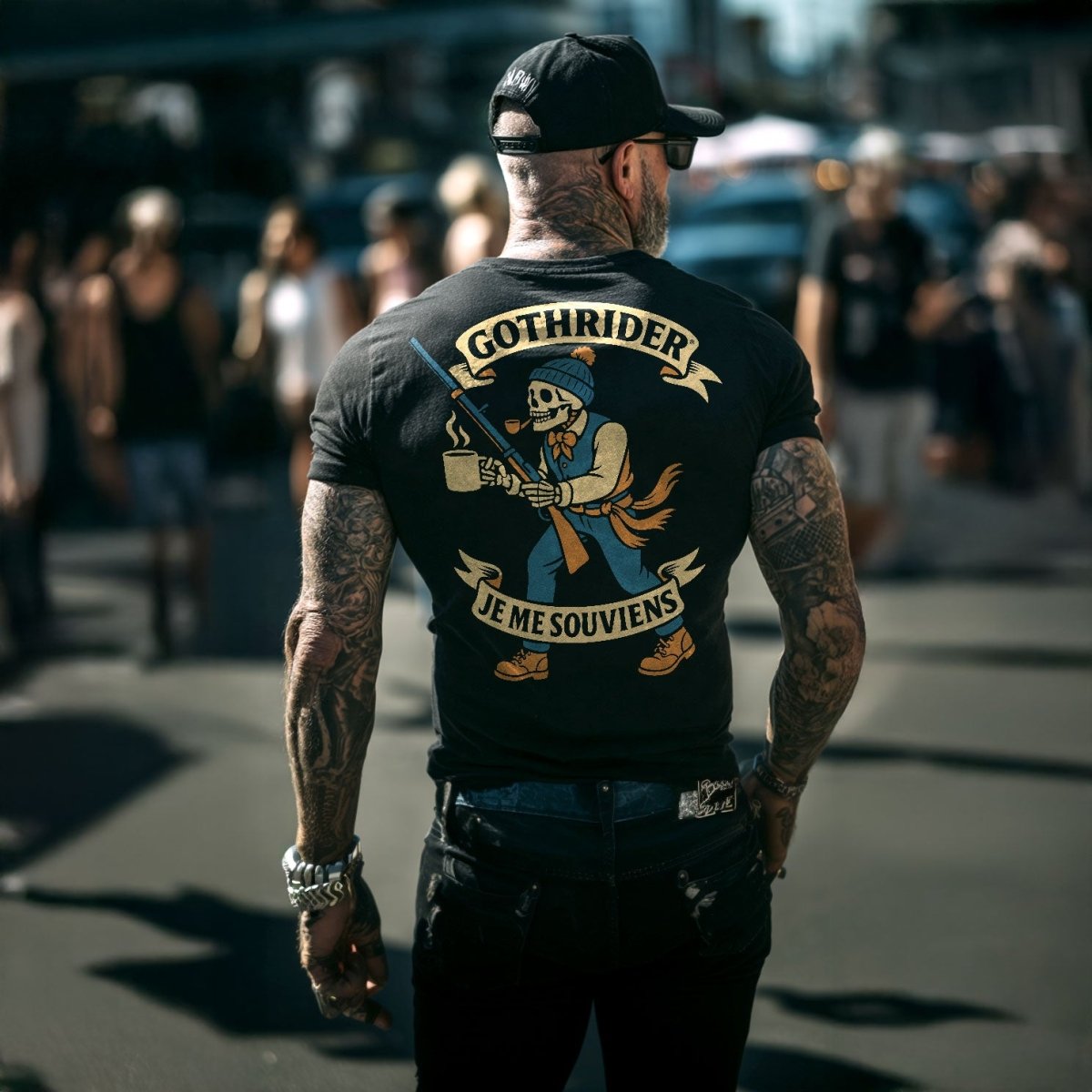 GothRider Je Me Souviens Unisex T-Shirt - GothRider Brand