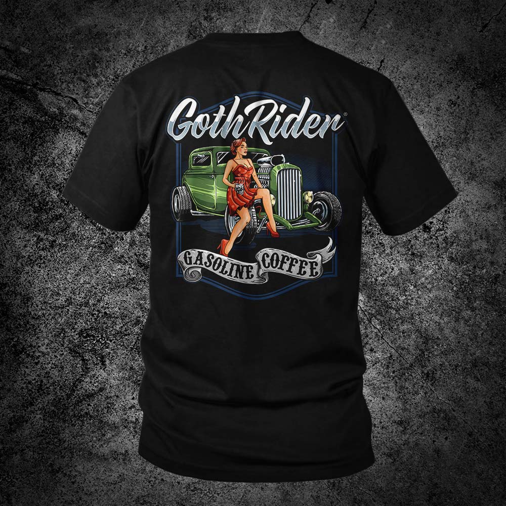 Hot Rod Gasoline Coffee Unisex T-Shirt - GothRider Brand