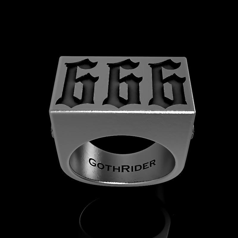 666 Ring - GothRider Brand