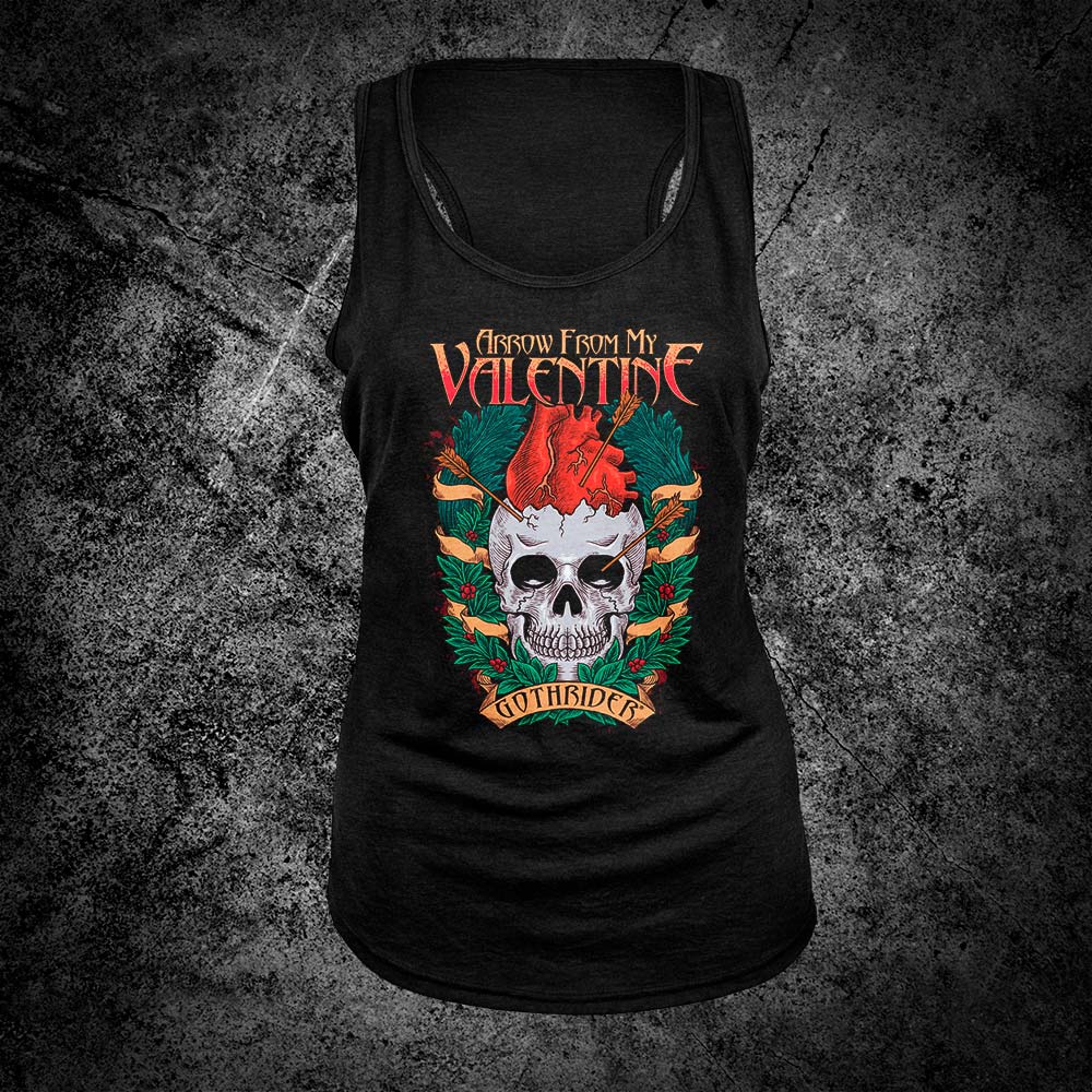 Arrow From My Valentine Raceback Tank - GothRider Brand