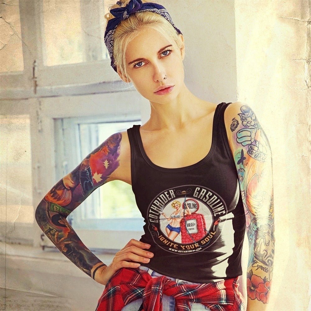 Blondie Pin-Up Racerback Tank - GothRider Brand