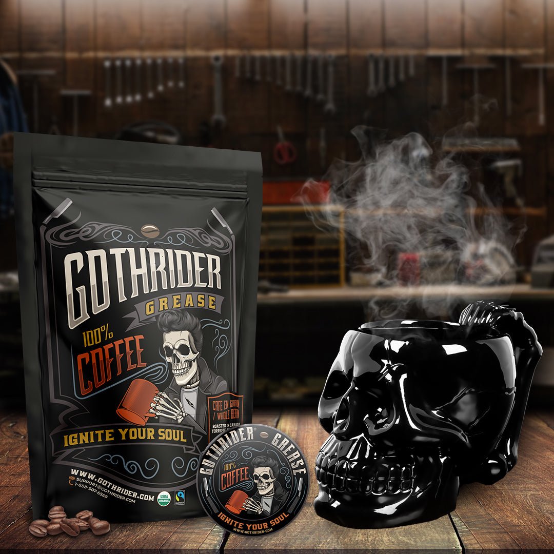 GothRider Black Skull Mug Starter Kit - GothRider Brand