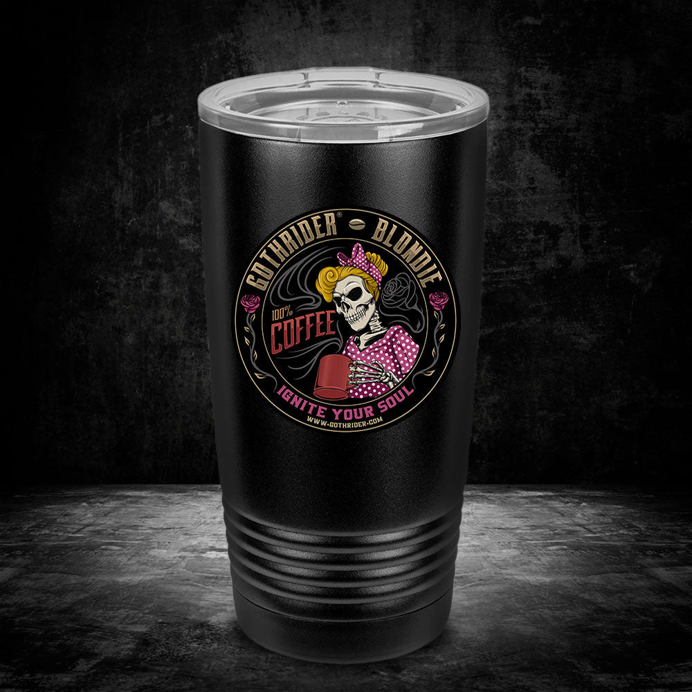 GothRider Blondie Coffee UV 20 OZ Tumbler - GothRider Brand