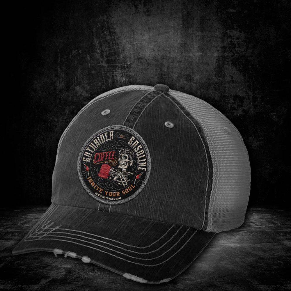 GothRider Gasoline Distressed Cap - GothRider Brand