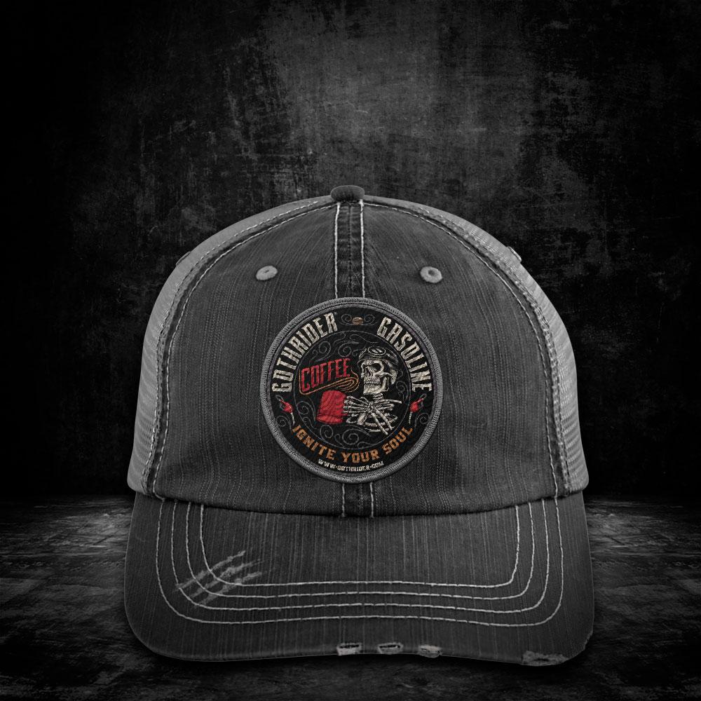 GothRider Gasoline Distressed Cap - GothRider Brand