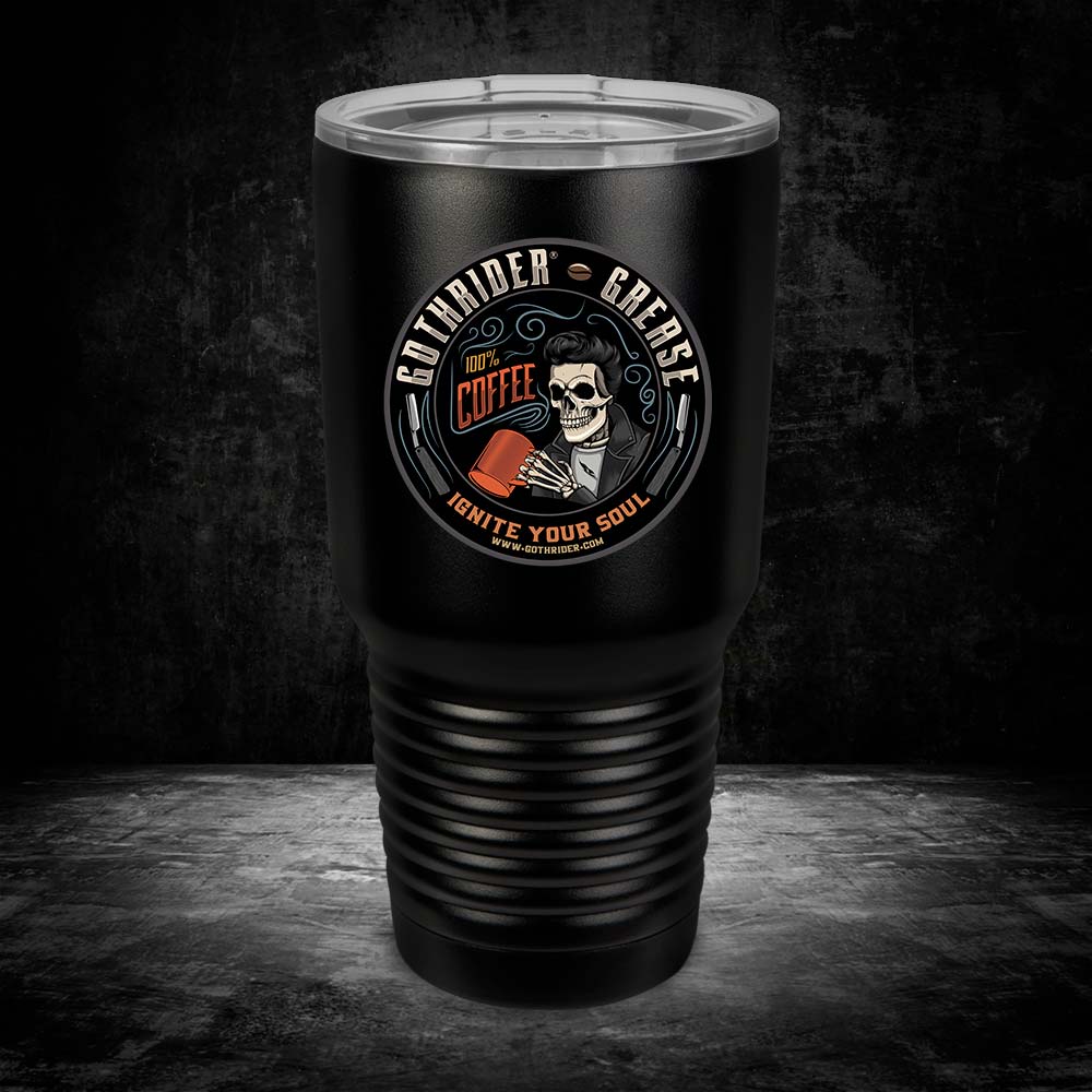 GothRider Grease UV 30 oz Tumbler - GothRider Brand