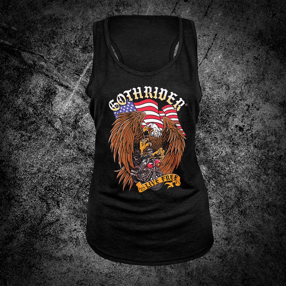 GothRider Liberty Racerback Tank - GothRider Brand