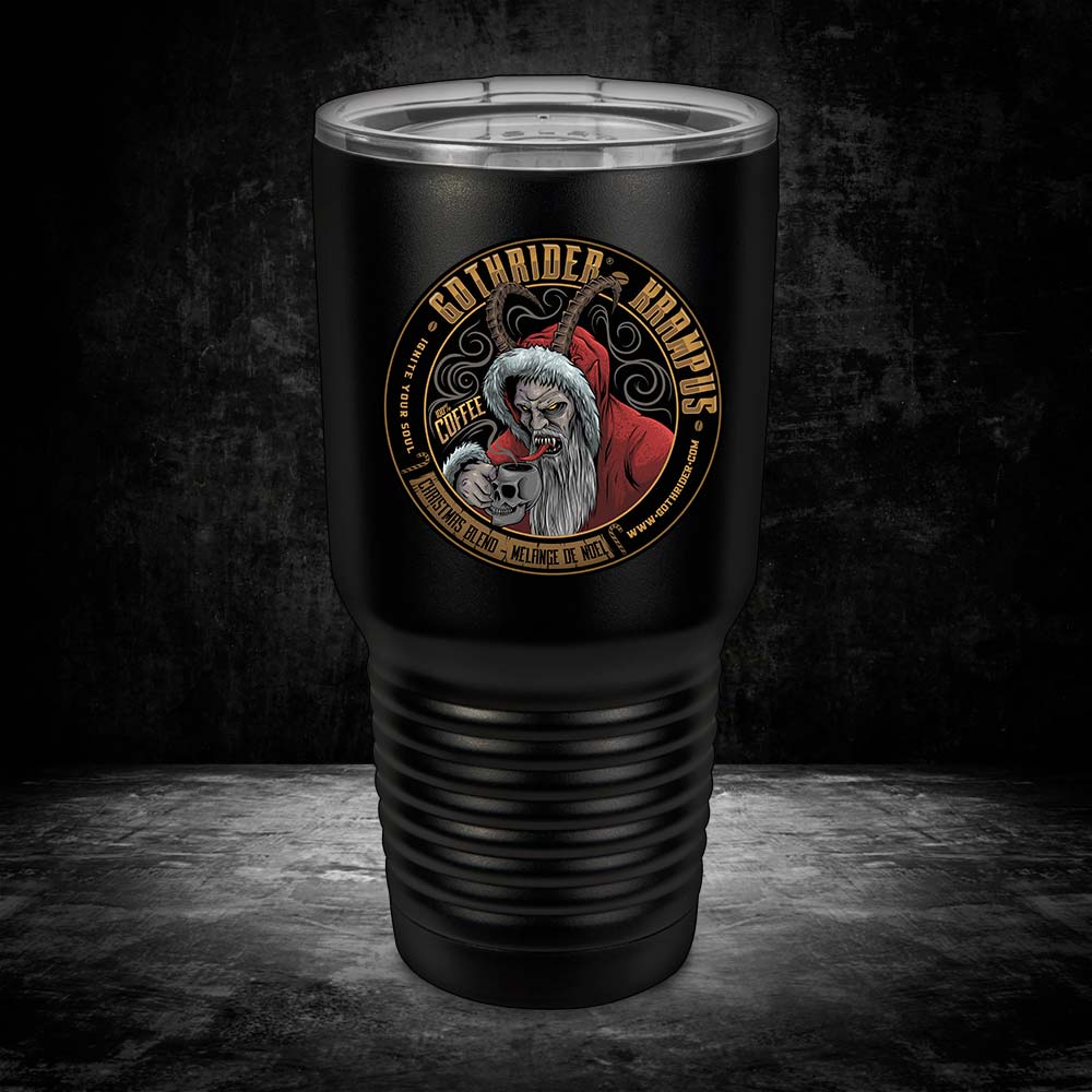 Krampus Coffee UV 30 oz Tumbler - GothRider Brand