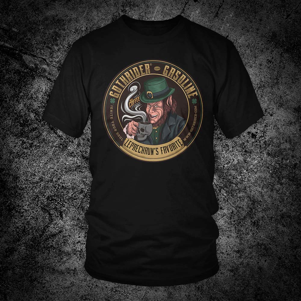 Leprechaun Coffee Unisex T-Shirt - GothRider Brand