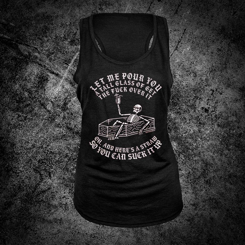 Let Me Pour You Racerback Tank - GothRider Brand