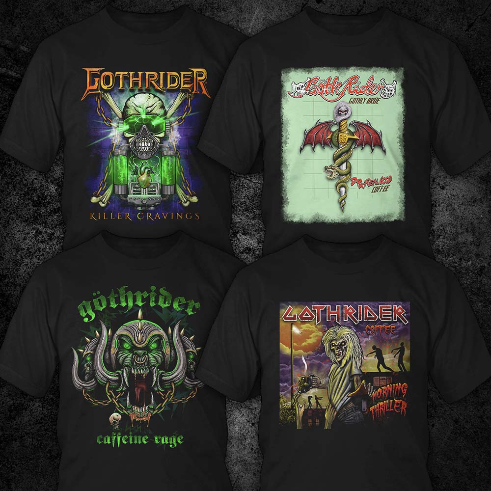 Metal Tribute 4-Pack T-Shirts - GothRider Brand