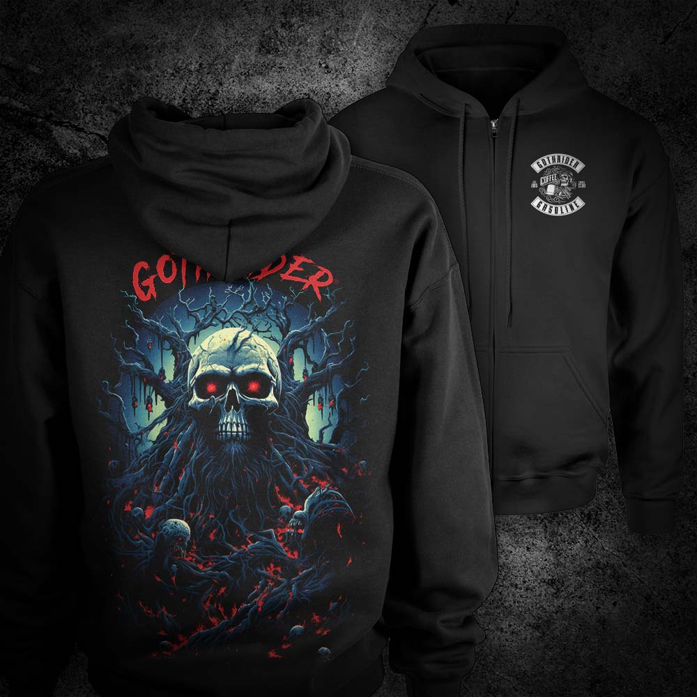 Skull Elysium Hoodie - GothRider Brand