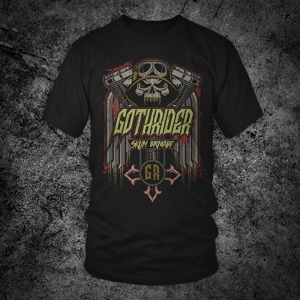 Skum Brigade Unisex T-Shirt - GothRider Brand