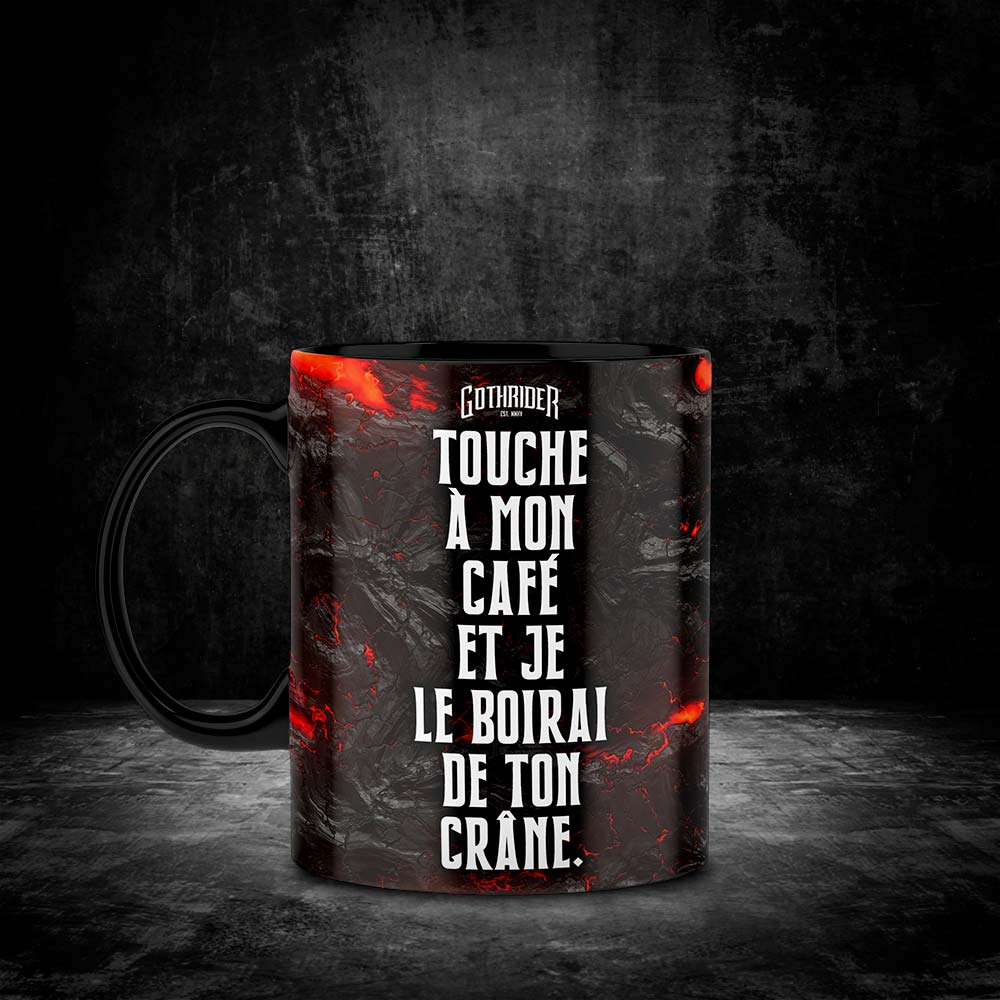 Tasse Touche À Mon Café (French Edition) - Personalized - GothRider Brand