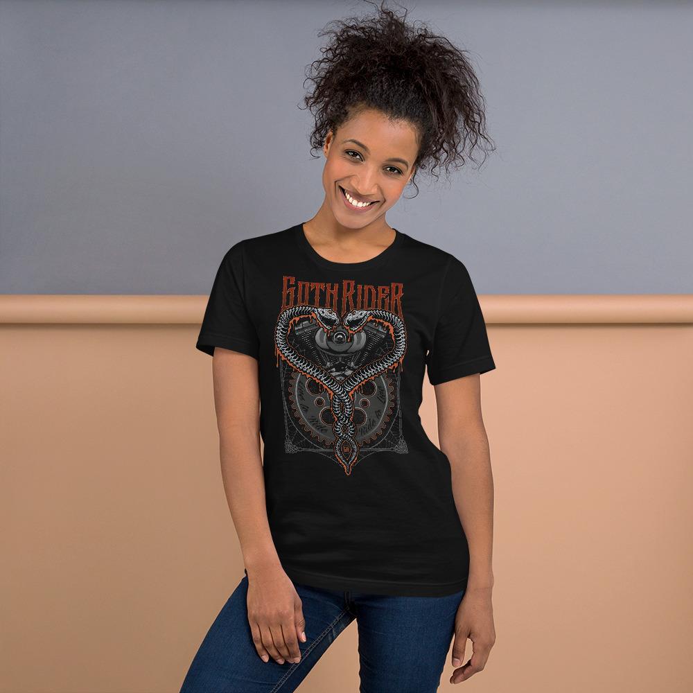 Twin Snakes Unisex T-Shirt - GothRider Brand