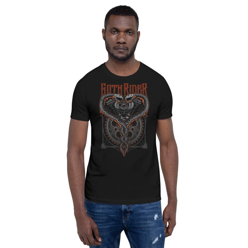 Twin Snakes Unisex T-Shirt - GothRider Brand