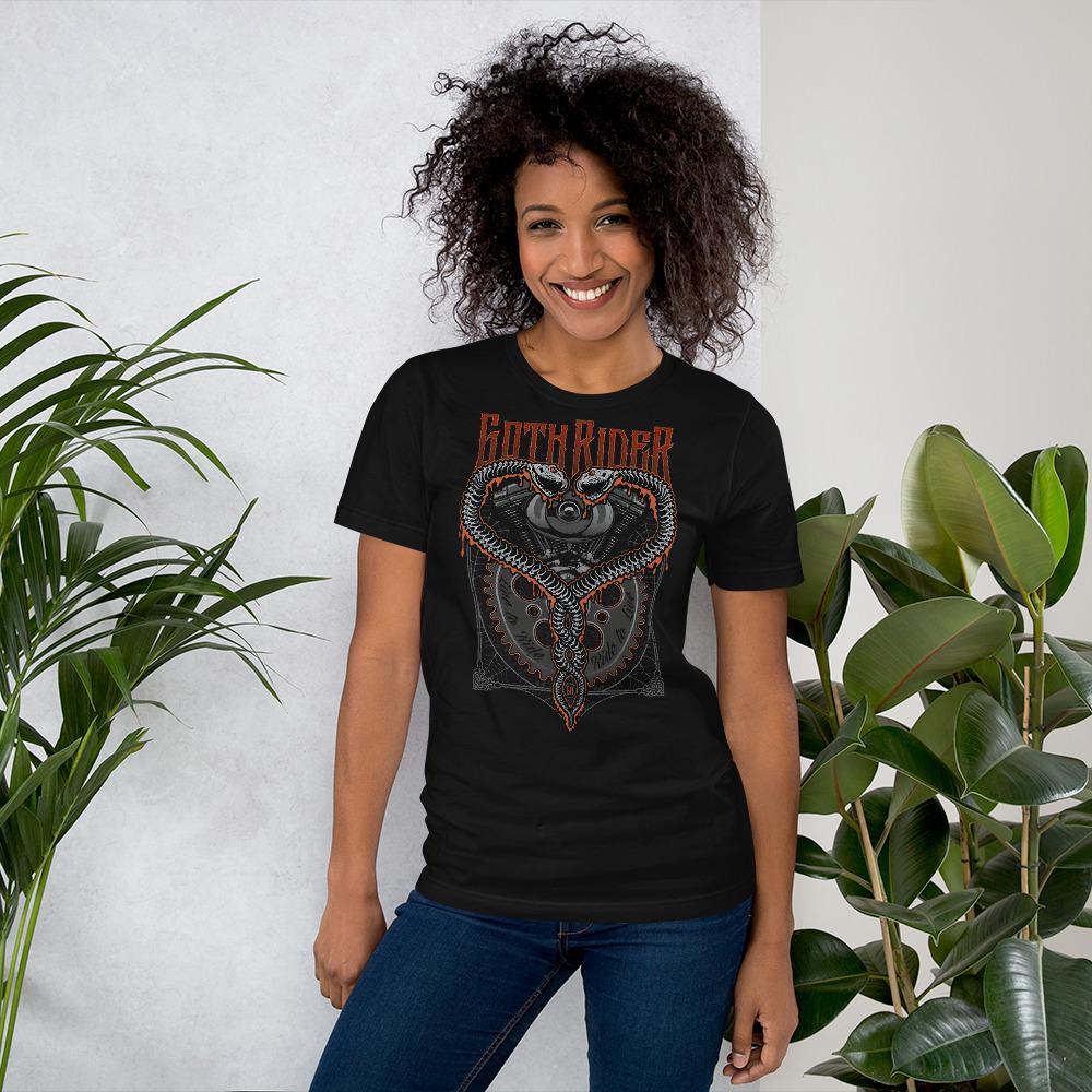 Twin Snakes Unisex T-Shirt - GothRider Brand