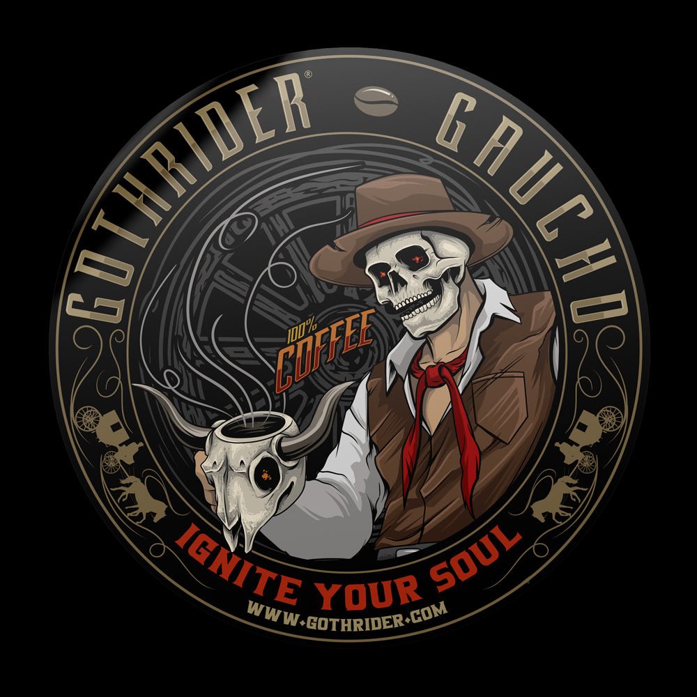Gaucho Coffee Bumper Sticker - GothRider Brand