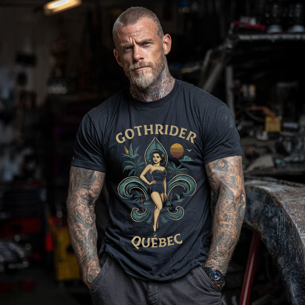 GothRider Quebec Summer Pin - Up Unisex T-Shirt - GothRider Brand