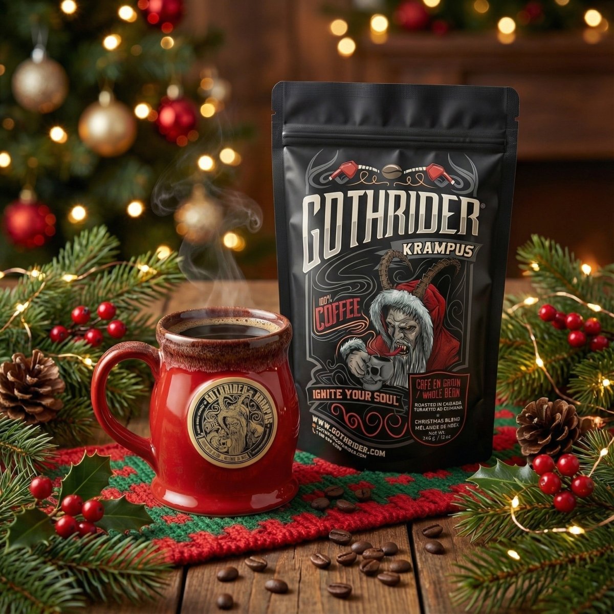 Krampus Coffee 2025 Limited Edition Deneen Pottery Mug Kit - GothRider Brand