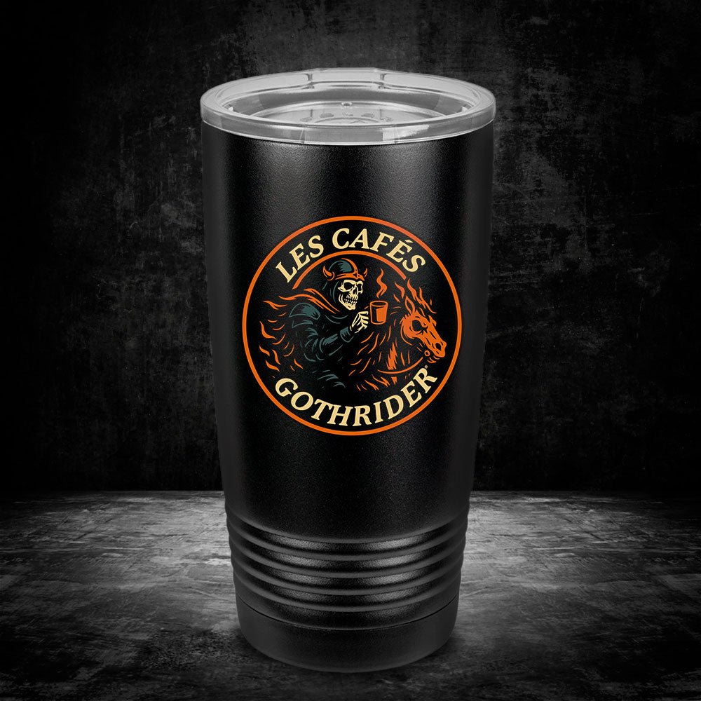 Les Cafés GothRider UV 20 OZ Tumbler - GothRider Brand