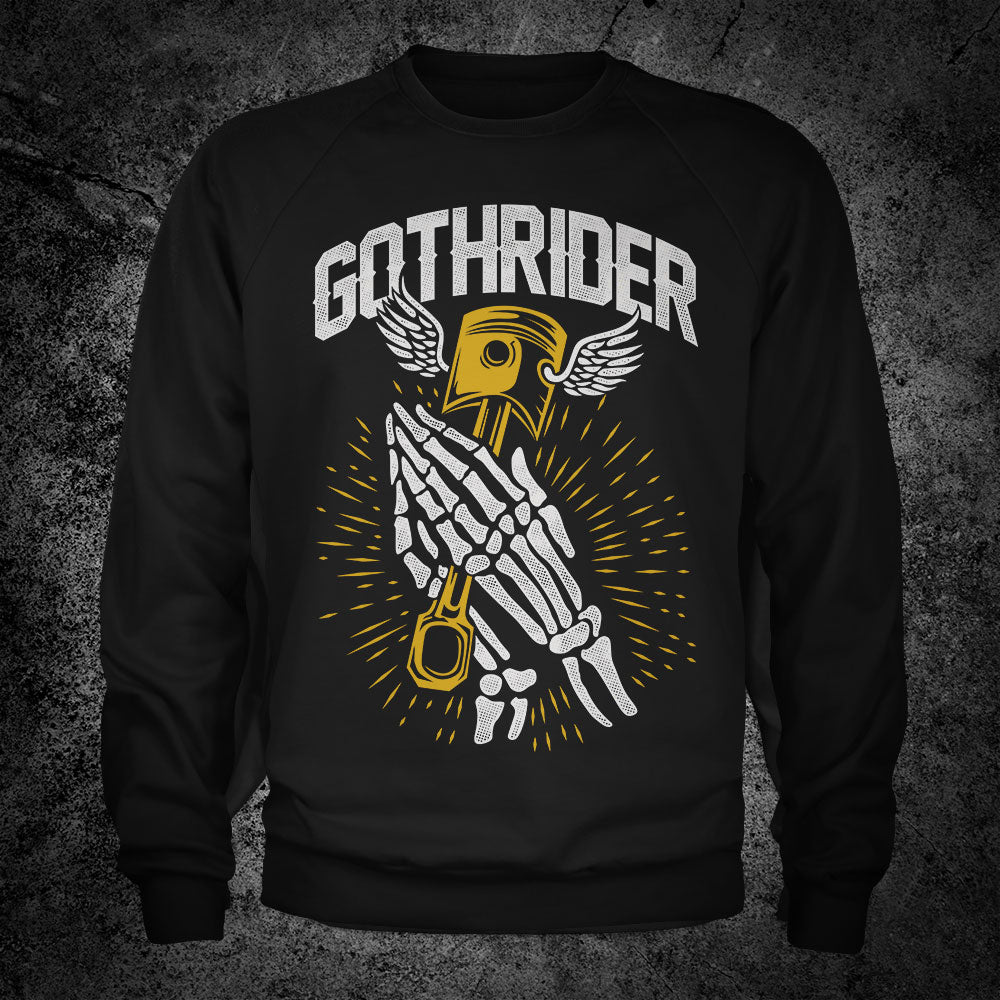 Praying Piston Crewneck - GothRider Brand
