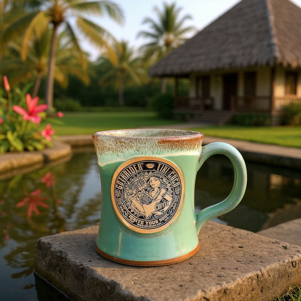 Tiki Coco Limited Edition Deneen Pottery Mug - GothRider Brand
