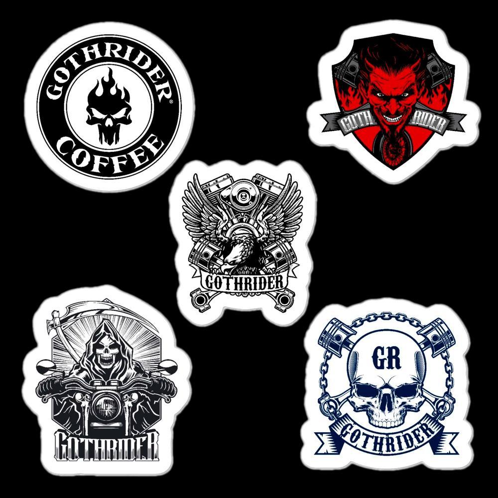 5 GothRider Stickers Pack - GothRider Brand