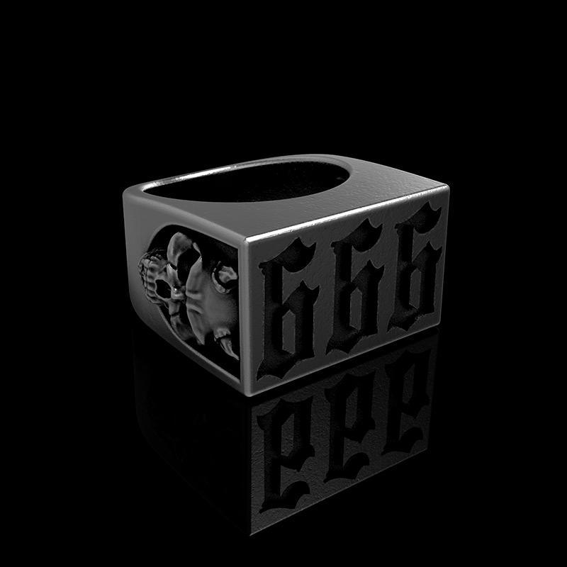 666 Ring - GothRider Brand