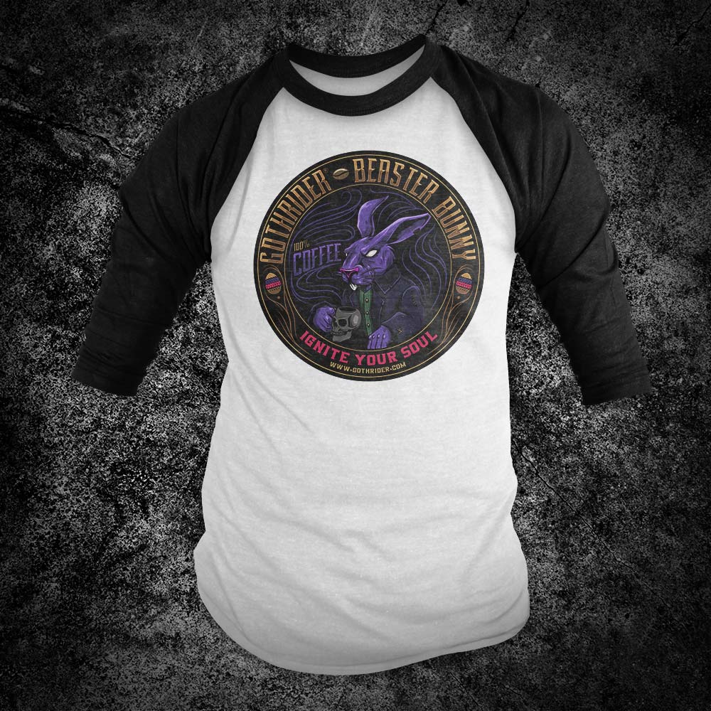 Beaster Bunny Baseball Shirt - GothRider Brand