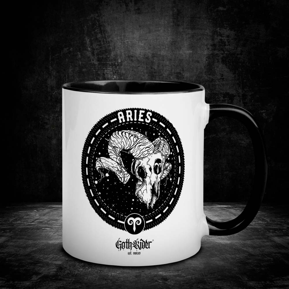 GothRider Aries Zodiac Mug - GothRider Brand