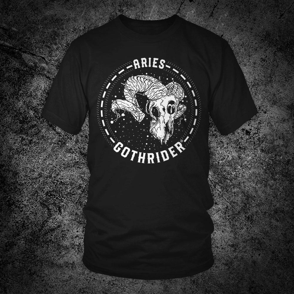 GothRider Aries Zodiac Unisex T-Shirt - GothRider Brand