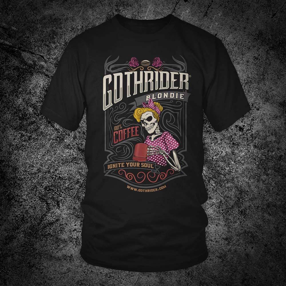 GothRider Blondie Coffee Unisex T-Shirt - GothRider Brand