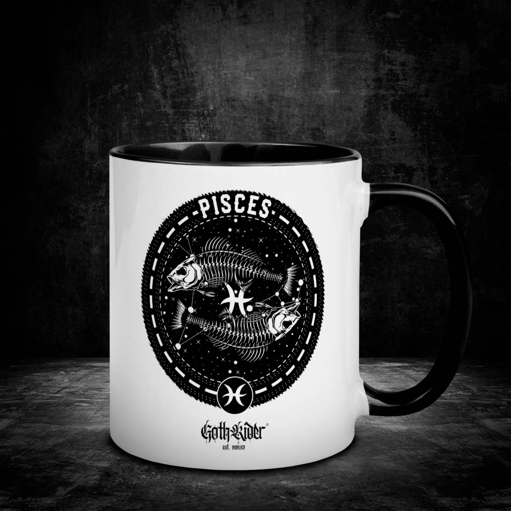 GothRider Pisces Zodiac Mug - GothRider Brand