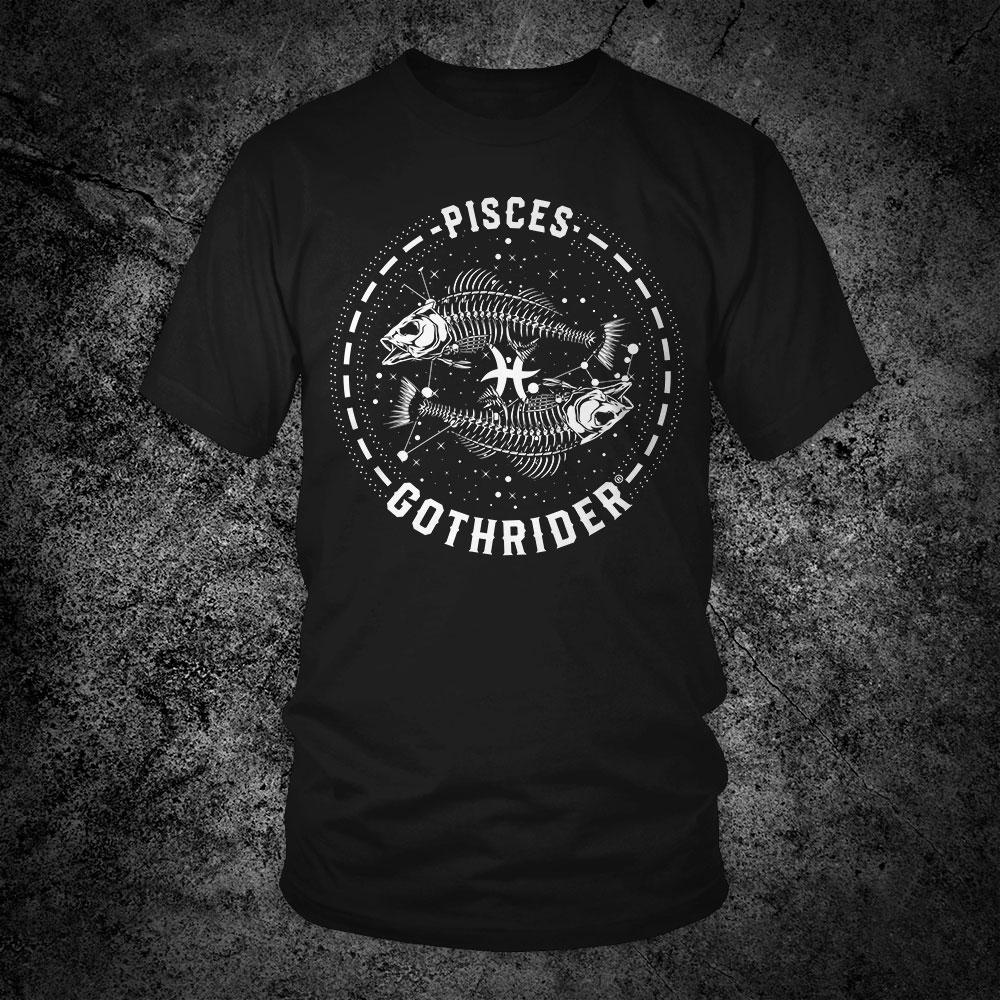 GothRider Pisces Zodiac Unisex T-Shirt - GothRider Brand