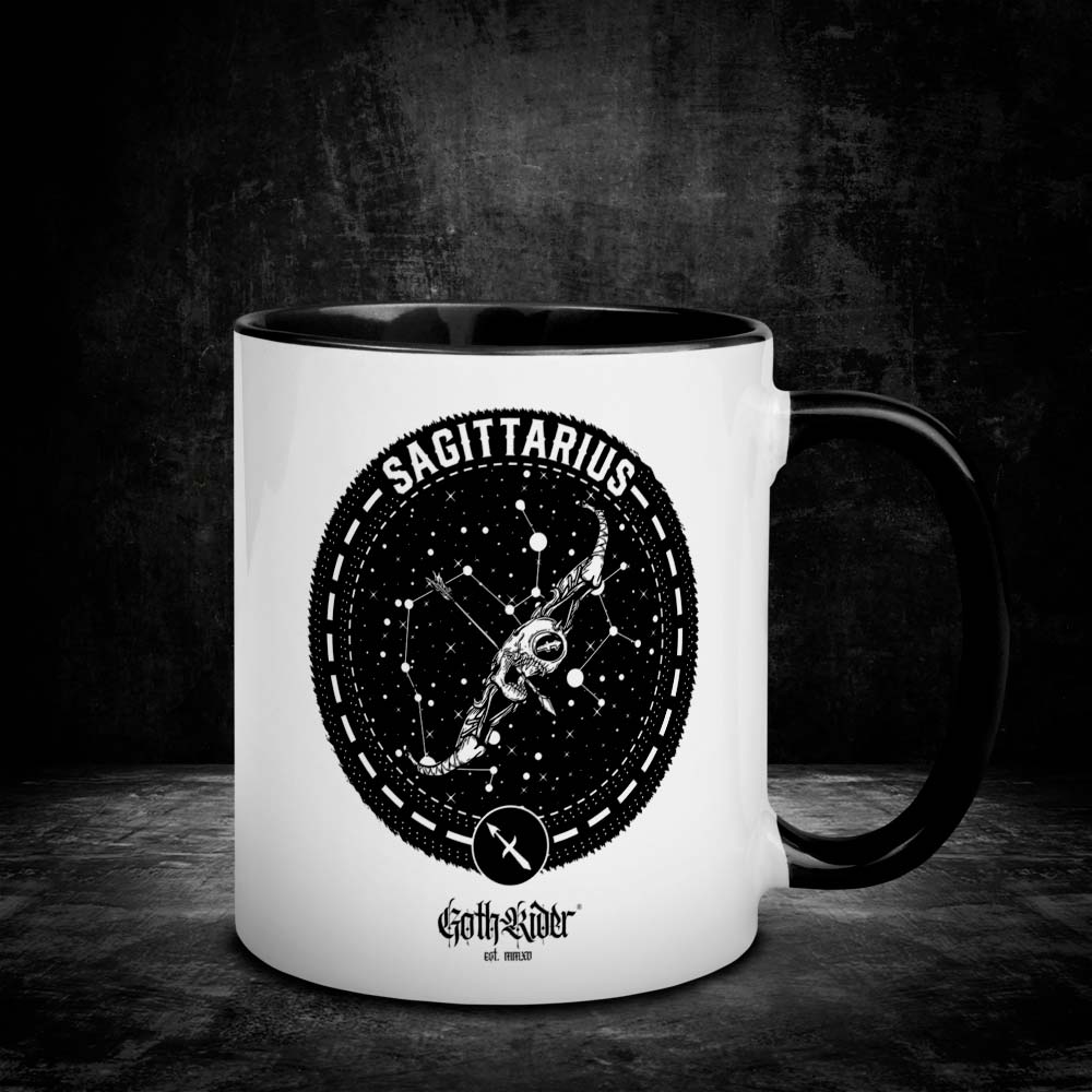 GothRider Sagittarius Zodiac Mug - GothRider Brand