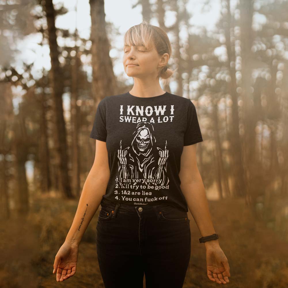 I Swear A Lot Unisex T-Shirt - GothRider Brand