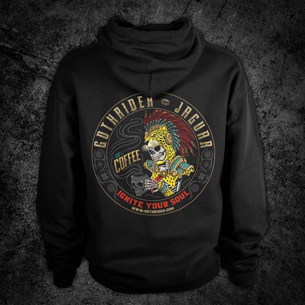 Jaguar Coffee Hoodie - GothRider Brand