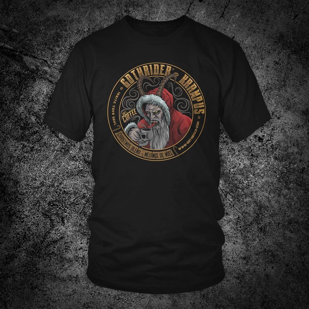 Krampus Coffee Unisex T-Shirt - GothRider Brand