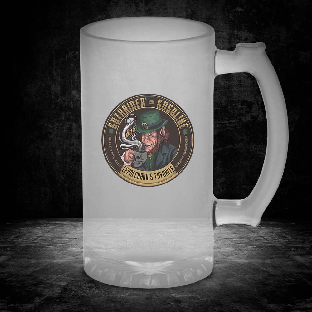 Leprechaun Frosted Beer Mug - GothRider Brand