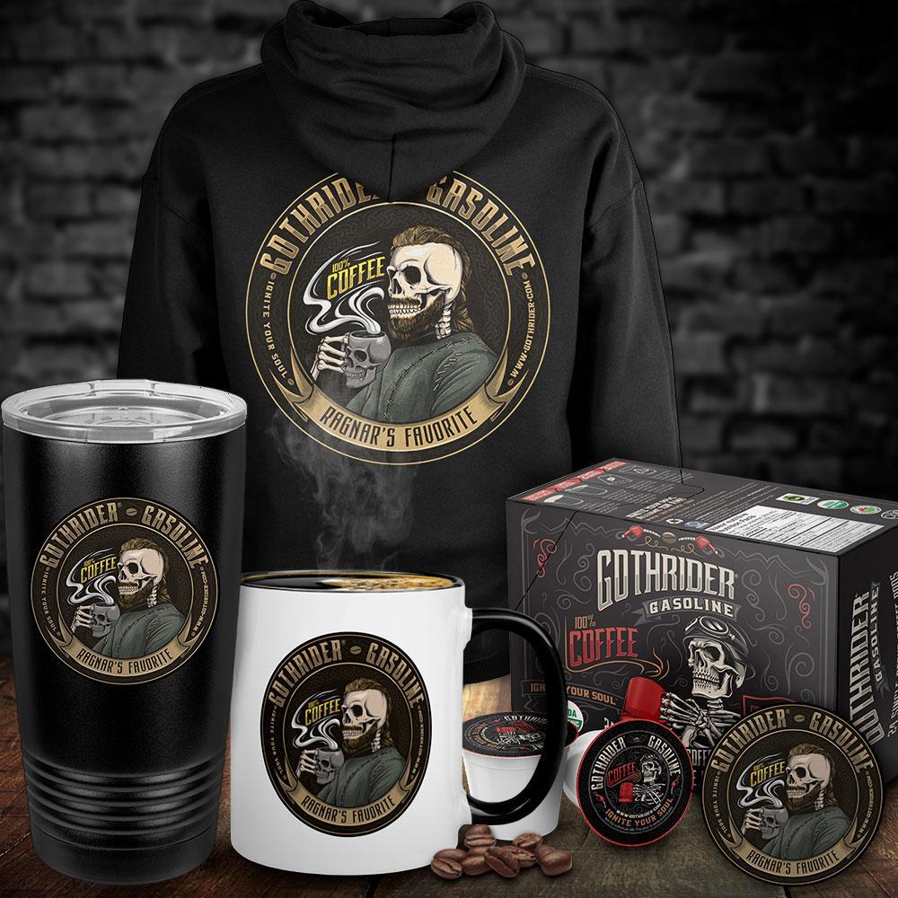 Ragnar's Theme Box - Hoodie - Gasoline Cups - GothRider Brand