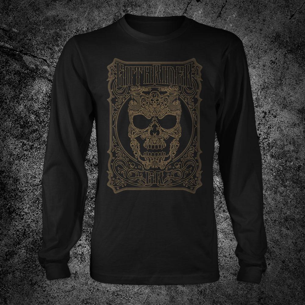 Ryu Death Skull Long Sleeve Shirt - GothRider Brand