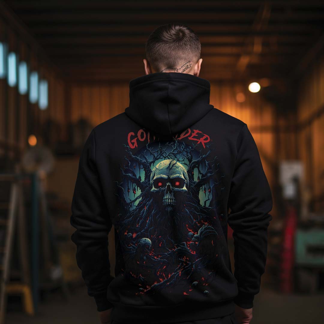 Skull Elysium Hoodie - GothRider Brand