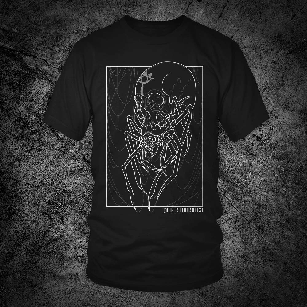 Skulltula By JP Denis Tattoo Artist Unisex T-Shirt - GothRider Brand