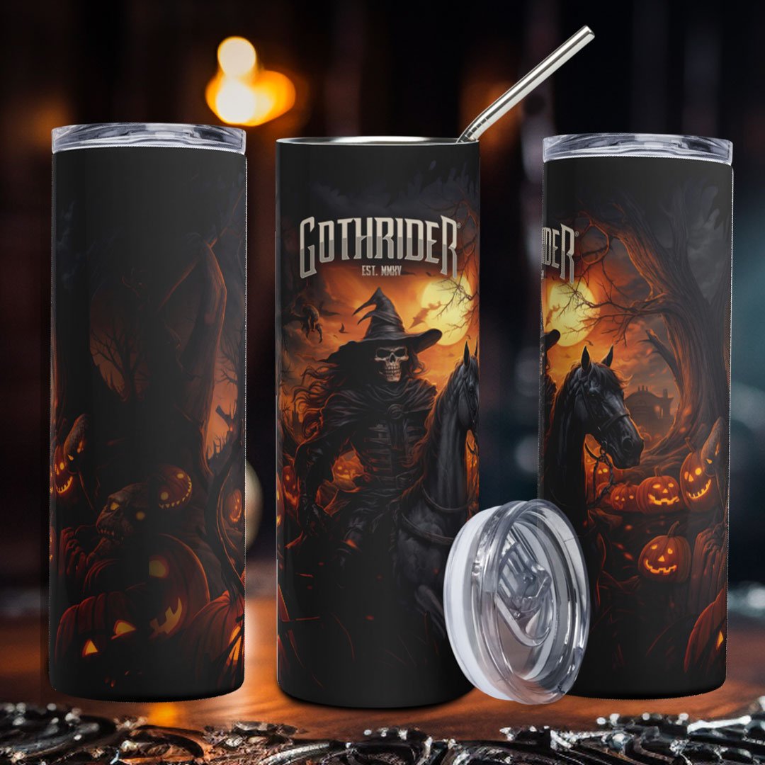 Sleepy Hollow Skinny Tumbler - GothRider Brand